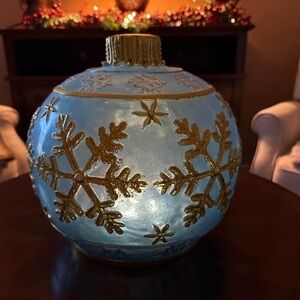 QVC Blue and Gold Holiday Ornament